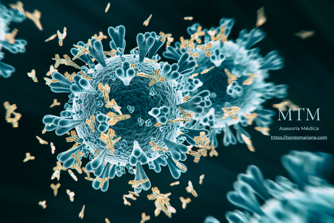 Vista microscópica del coronavirus