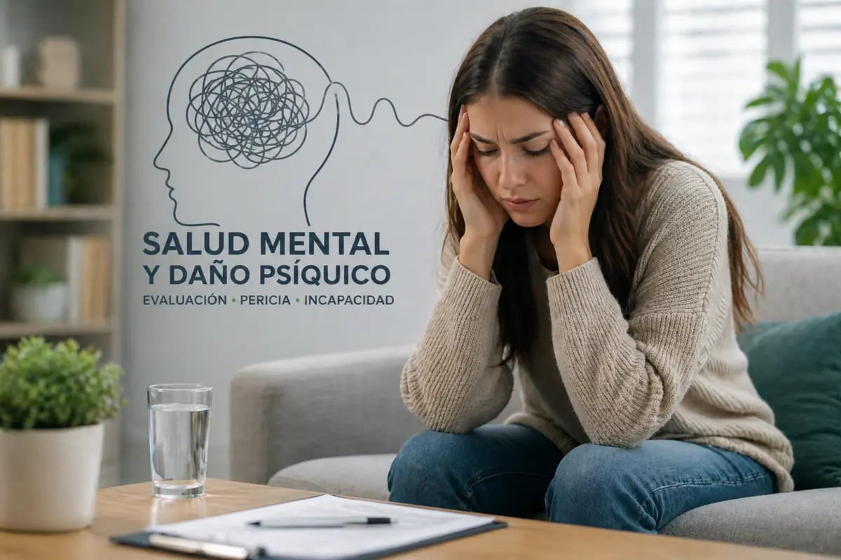 Mujer con ansiedad y malestar emocional en espera por atención profesional de salud mental